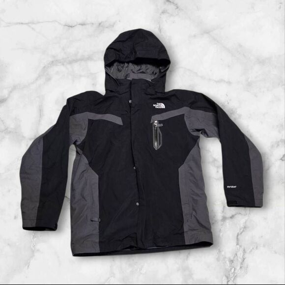 North Face Boys Black HyVent Jacket Size Large - Picture 1 of 2